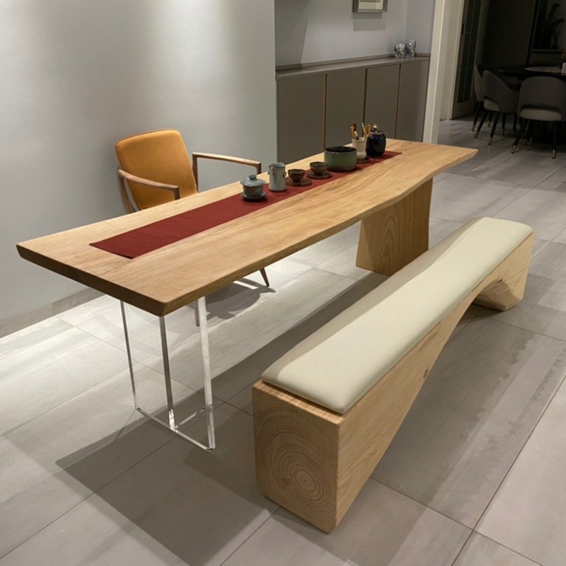 Home Furniture & Hardware Trading - Nordic Solid Wood Acrylic Floating Table