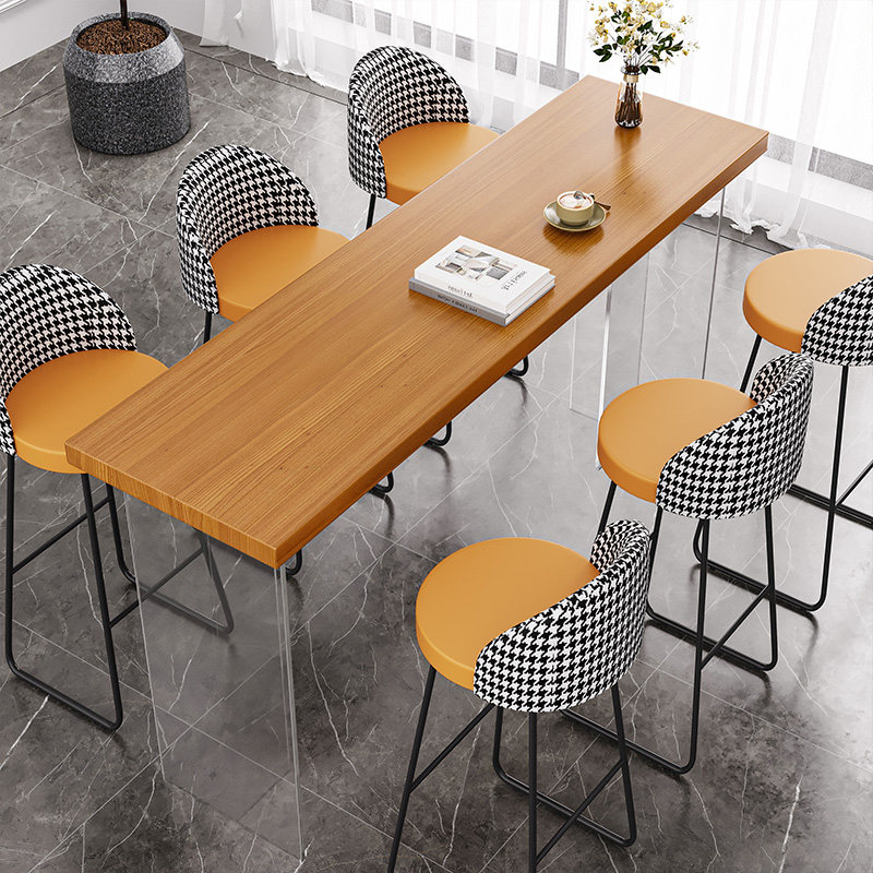 Home Furniture & Hardware Trading - Nordic Acrylic Floating Solid Wood Bar