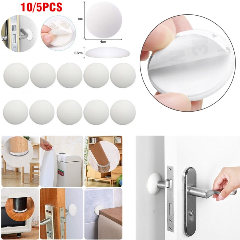 Door Stopper Heavy - 10pcs White Soft Silicone Wall Protector