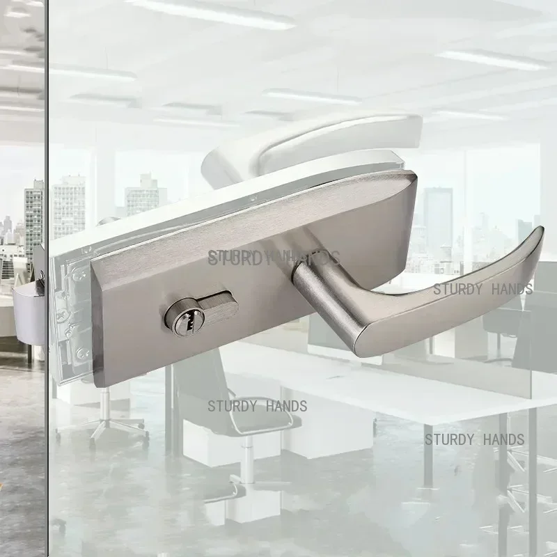 Furniture Hardware Supply - Office Glass Door Lock Bathroom Stainless