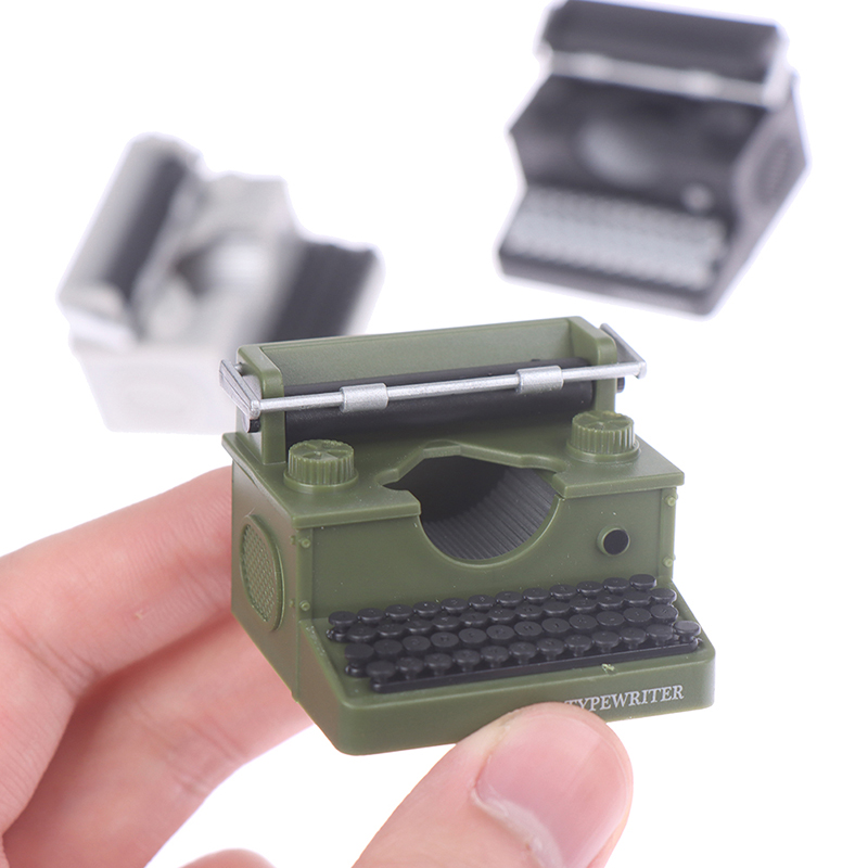 Home Furniture & Hardware Trading - 1Pcs Simulation Vintage Typewriter Dollhouse Miniature