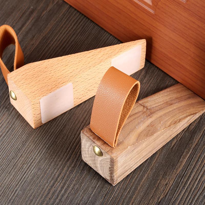 Door Stopper Heavy - Solid Wood Door Stopper Durable Anti