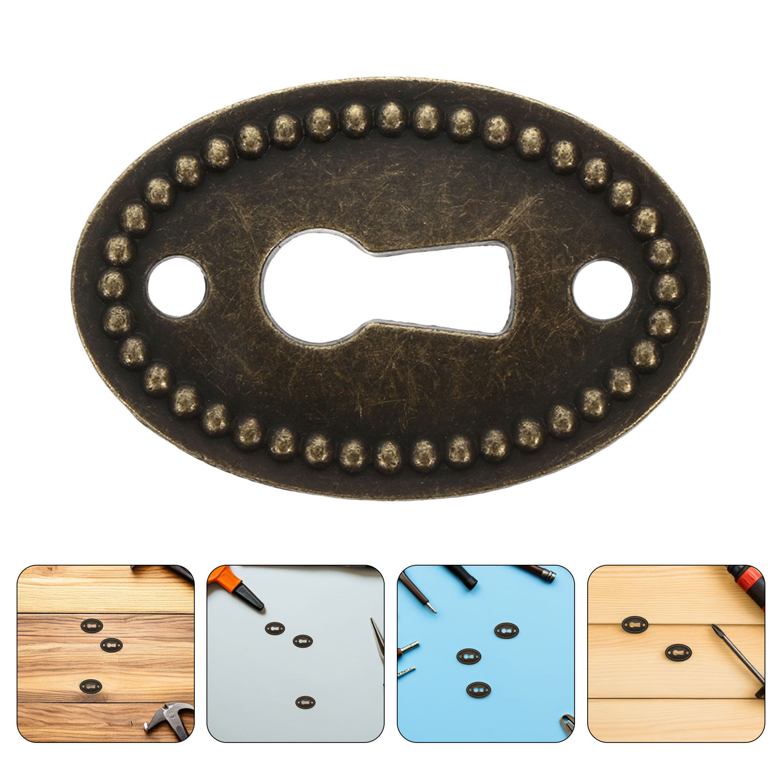 Furniture Hardware Vintage - 16Pcs Vintage Zinc Alloy Oval Decorative