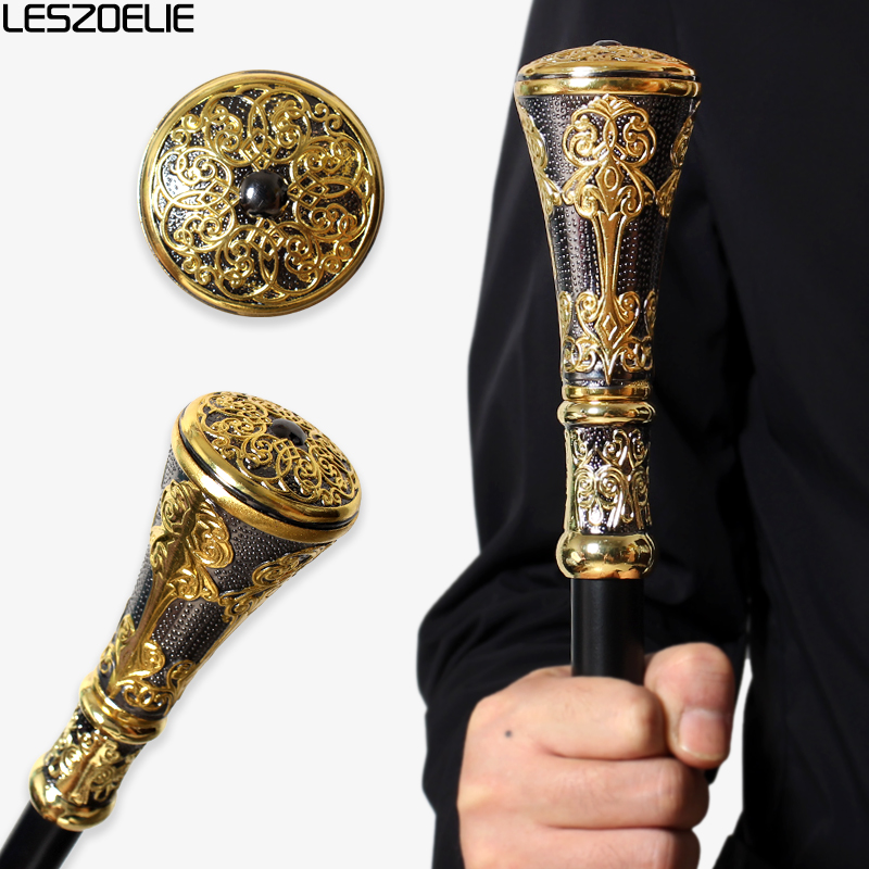 Zinc Furniture Hardware - Luxury Gold & Black Straight Handle
