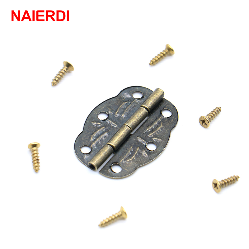 Furniture Hardware Vintage - 20 Chiếc NAIERDI Đồng Bản Lề