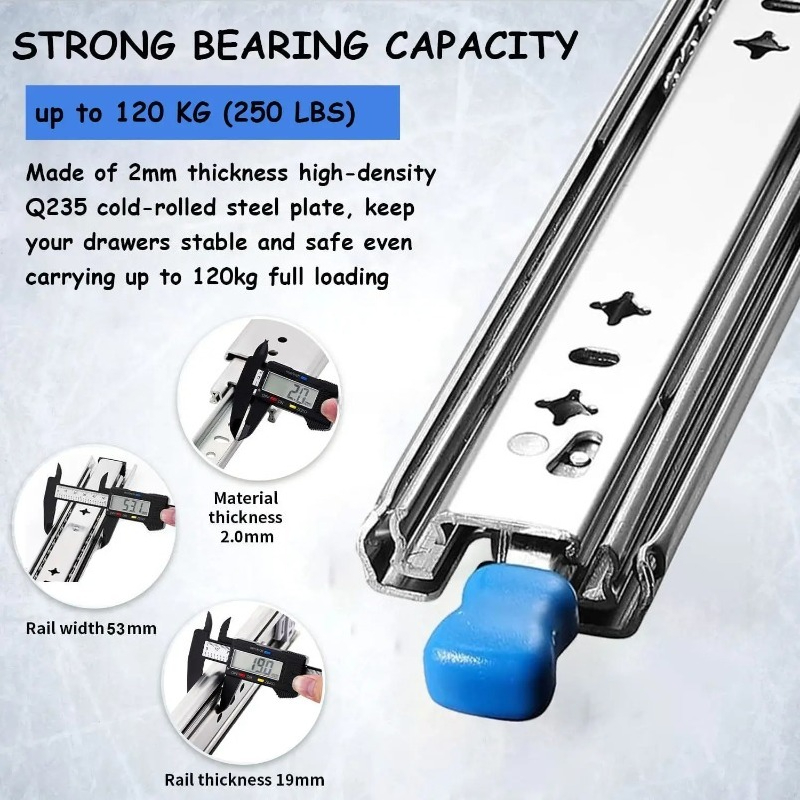 Drawer Slide Pair - 1 Pair Heavy Duty Drawer Slides