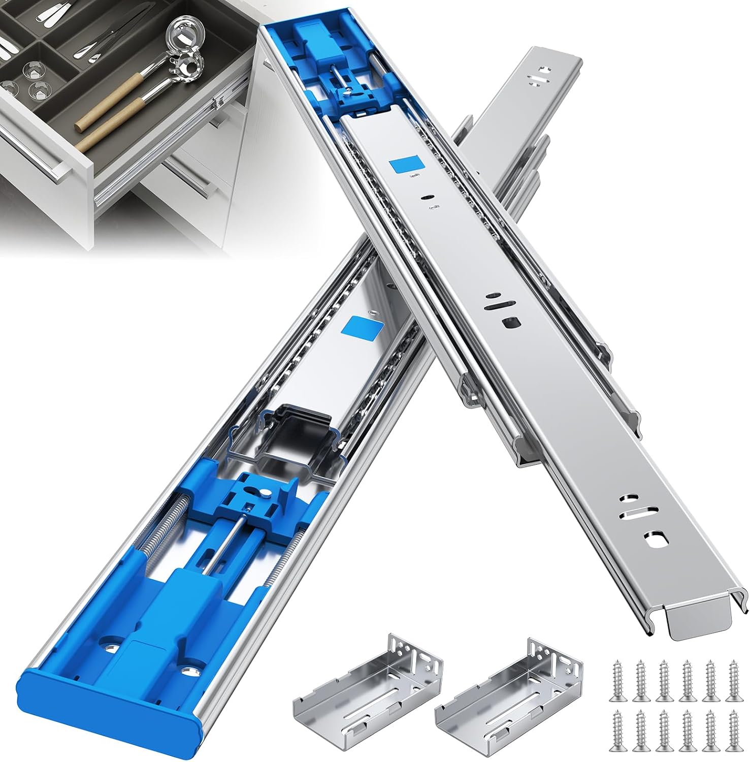 14 Inch Full Extension Soft Cl - đánh giá và giá Drawer Slide Pair