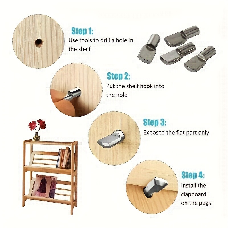 20/50Pcs Shelf Pins Pegs, 5mm  - đánh giá và giá Shelf Peg Support