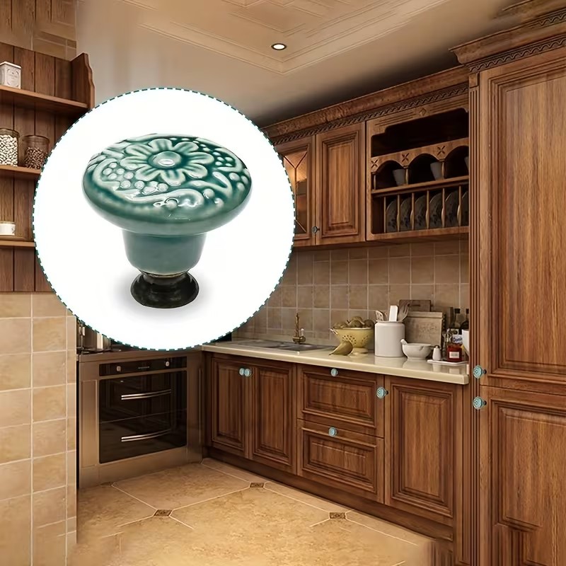 12pcs Ceramic Cabinet Knobs, F - đánh giá và giá Furniture Hardware Pulls