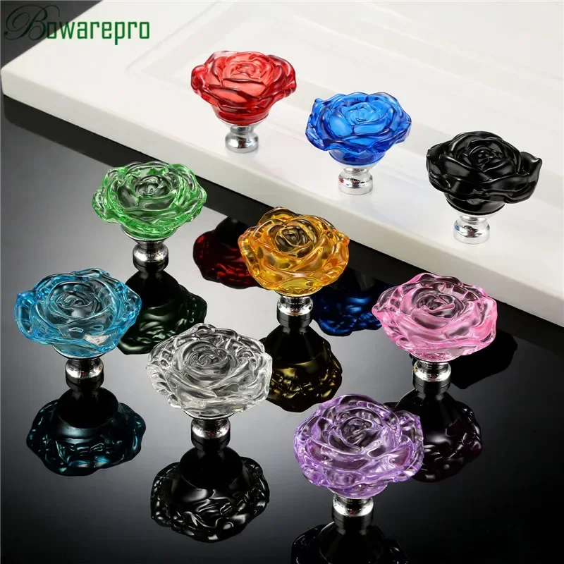 Bowarepro 50MM Pha Lê Hoa Hồng - đánh giá và giá Furniture Hardware Pulls
