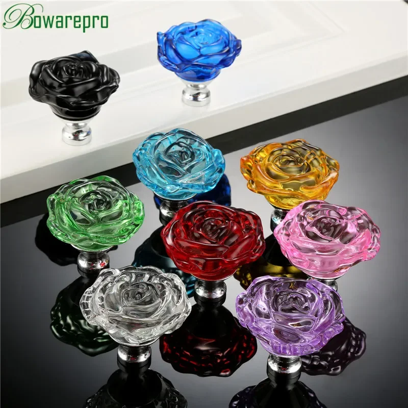 Bowarepro 50MM Pha Lê Hoa Hồng - đánh giá và giá Furniture Hardware Pulls