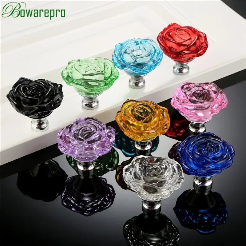 Bowarepro 50MM Pha Lê Hoa Hồng - đánh giá và giá Furniture Hardware Pulls