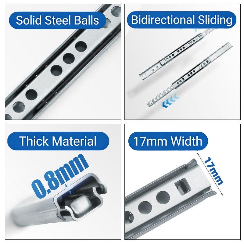 2Set Smooth Glide Bearing Draw - đánh giá và giá Drawer Slide Pair
