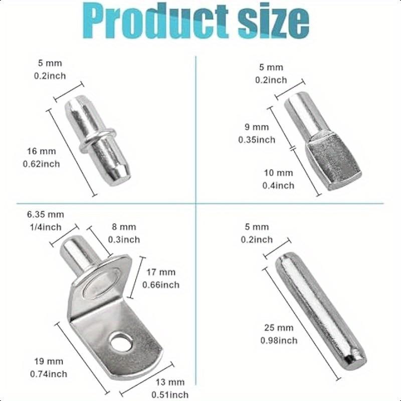 104pcs Shelf Pegs Kit 4 Styles - đánh giá và giá Shelf Peg Support